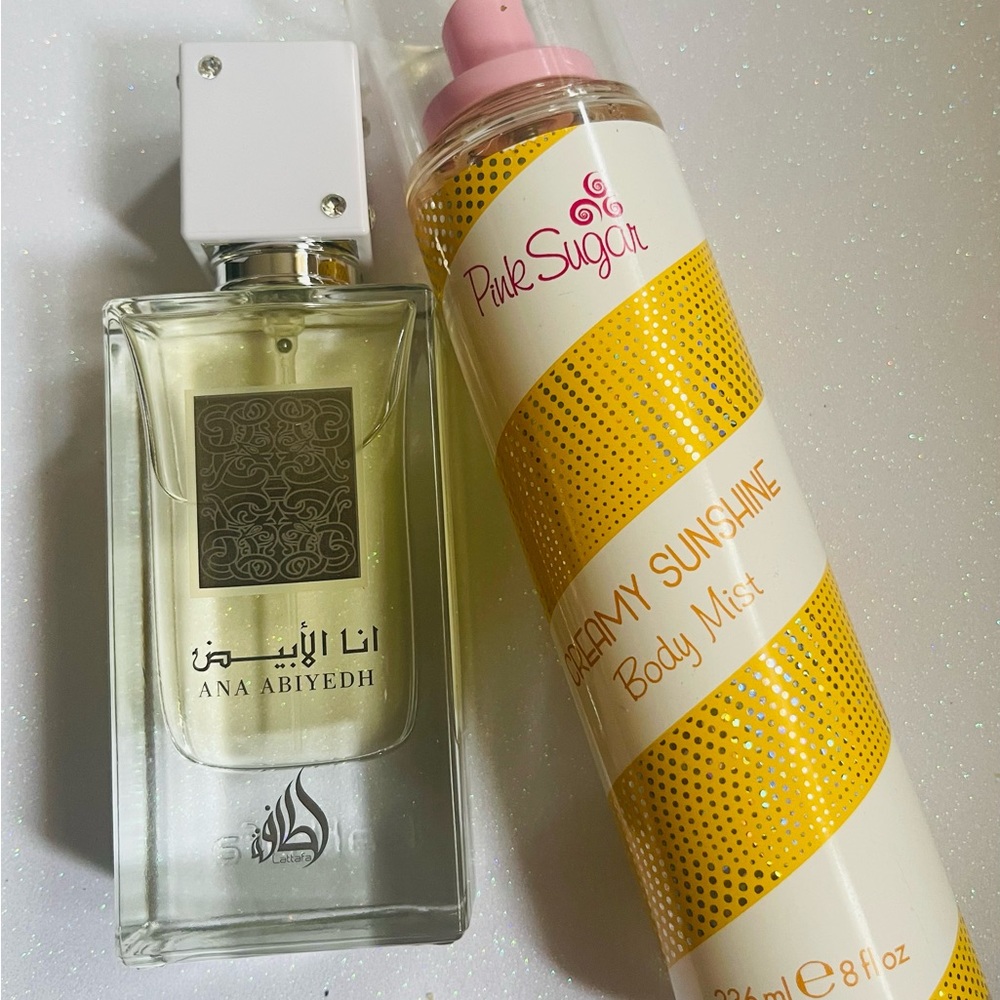 Unisex Ana Abiyedh Perfume and Pink Sugar Creamy Sunshine Body Mist